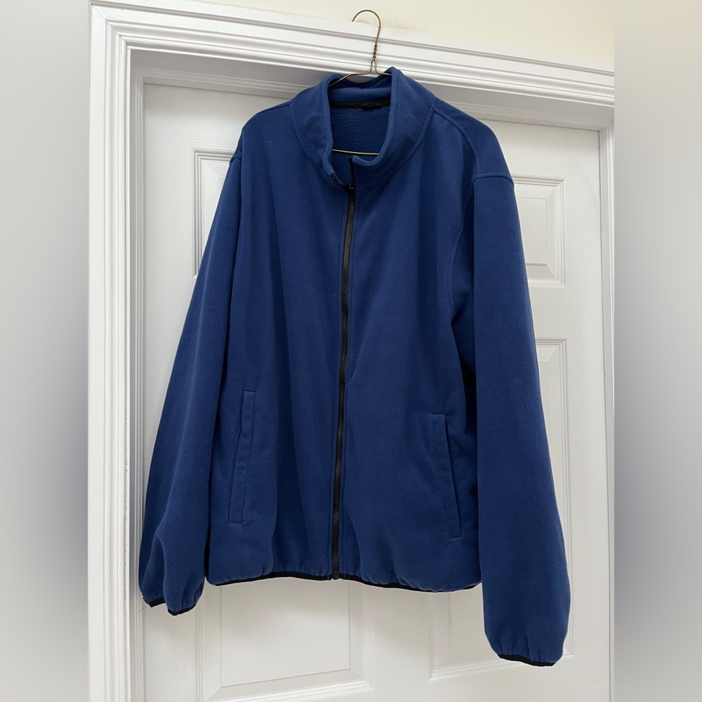 Fleece men’s Blue Zip-Up Jacket